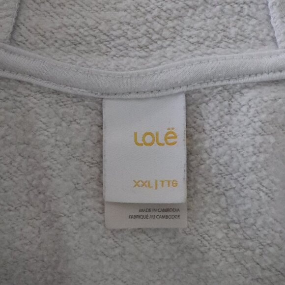 Lole Womens White Sz XXL Full Zip Comfy Athletic Casual Fleece Hooded Sweater - Picture 12 of 14